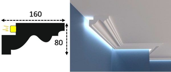 Cornisa led interior 050