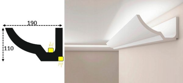 Cornisa led interior 088