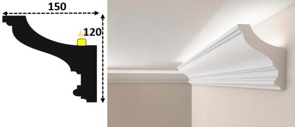 Cornisa led interior 090