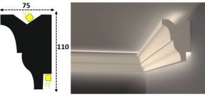 Cornisa led interior 098