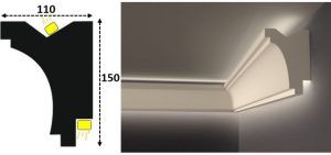 Cornisa led interior 100