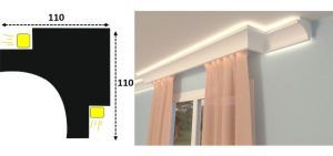 Cornisa led interior 118