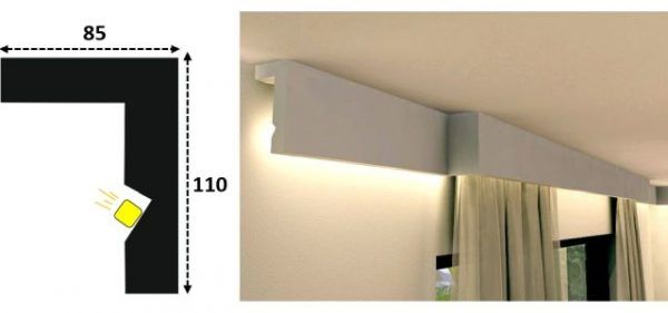 Cornisa led interior 126