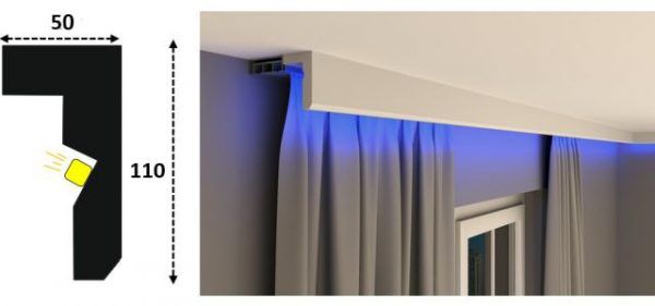 Cornisa led interior 130