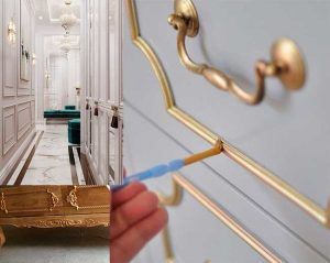 pintado molduras pared